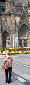 Claudi vor dem Kölner Dom